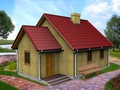 Дом из пеноблоков "П-6" 6,68x6,55 м2